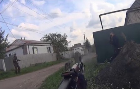těžké boje Ukrajinské polovojenské jednotky